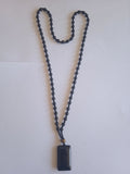 collier homme noir