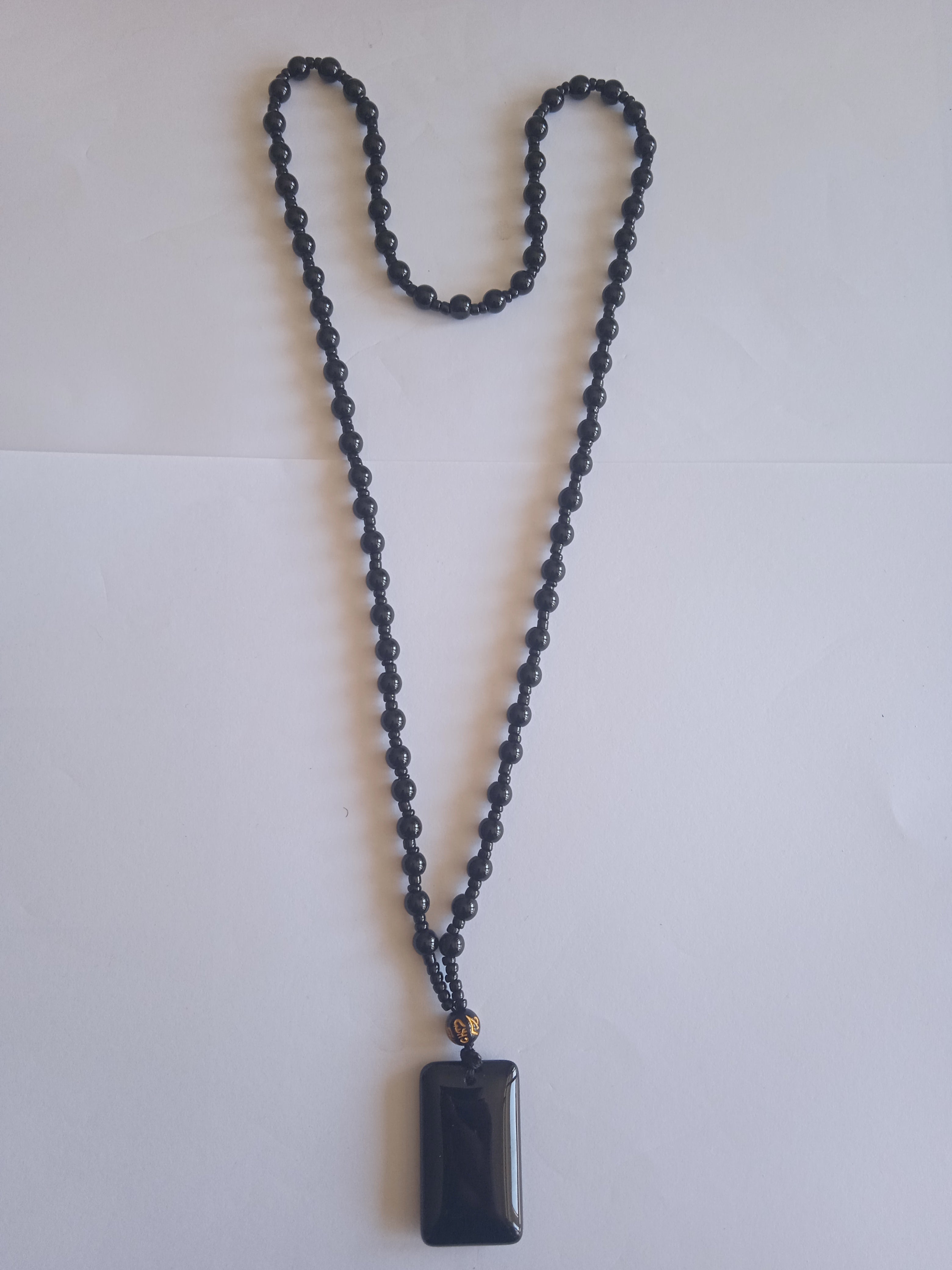 collier homme noir