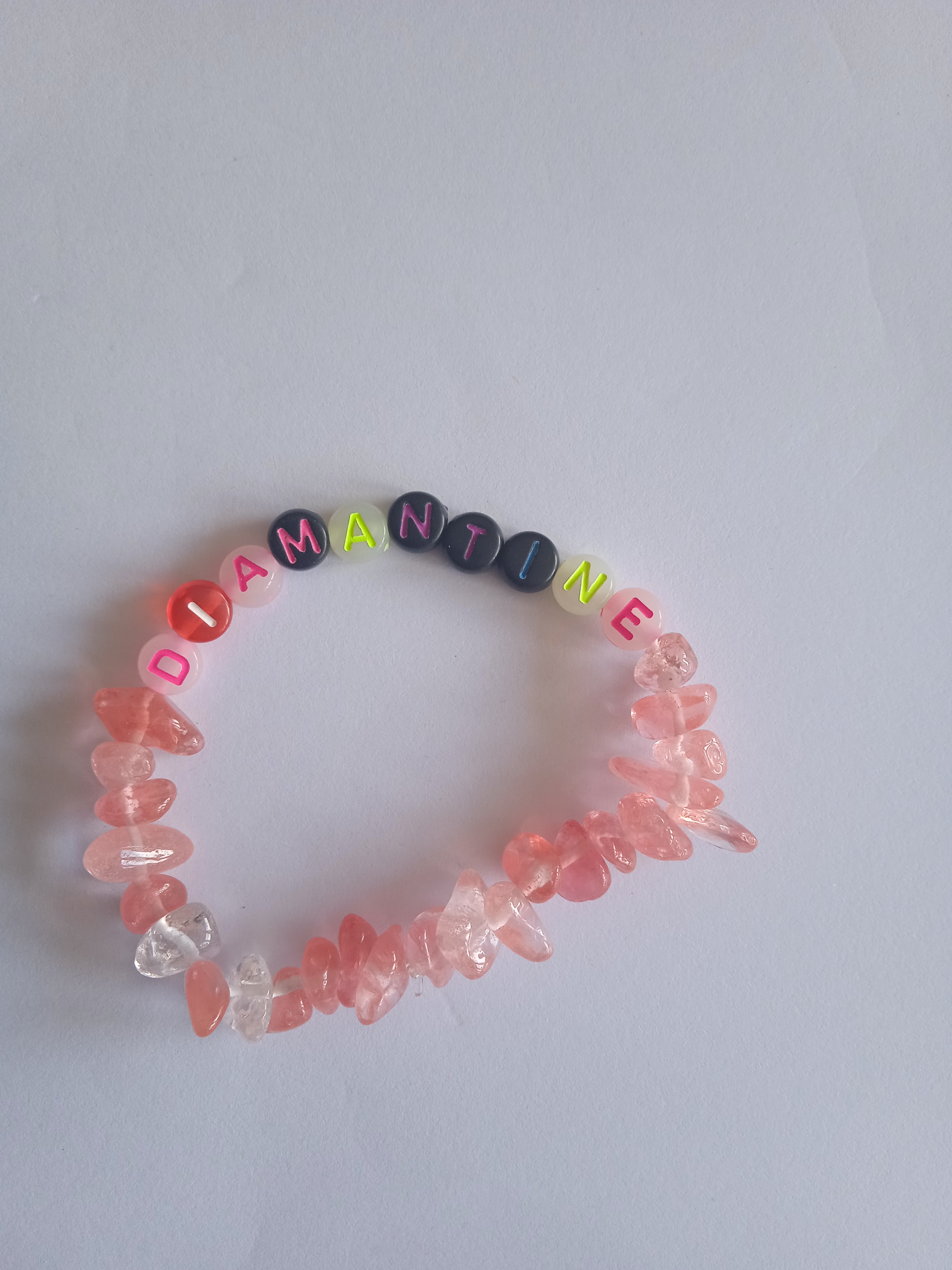 bracelet prénom "diamantine"