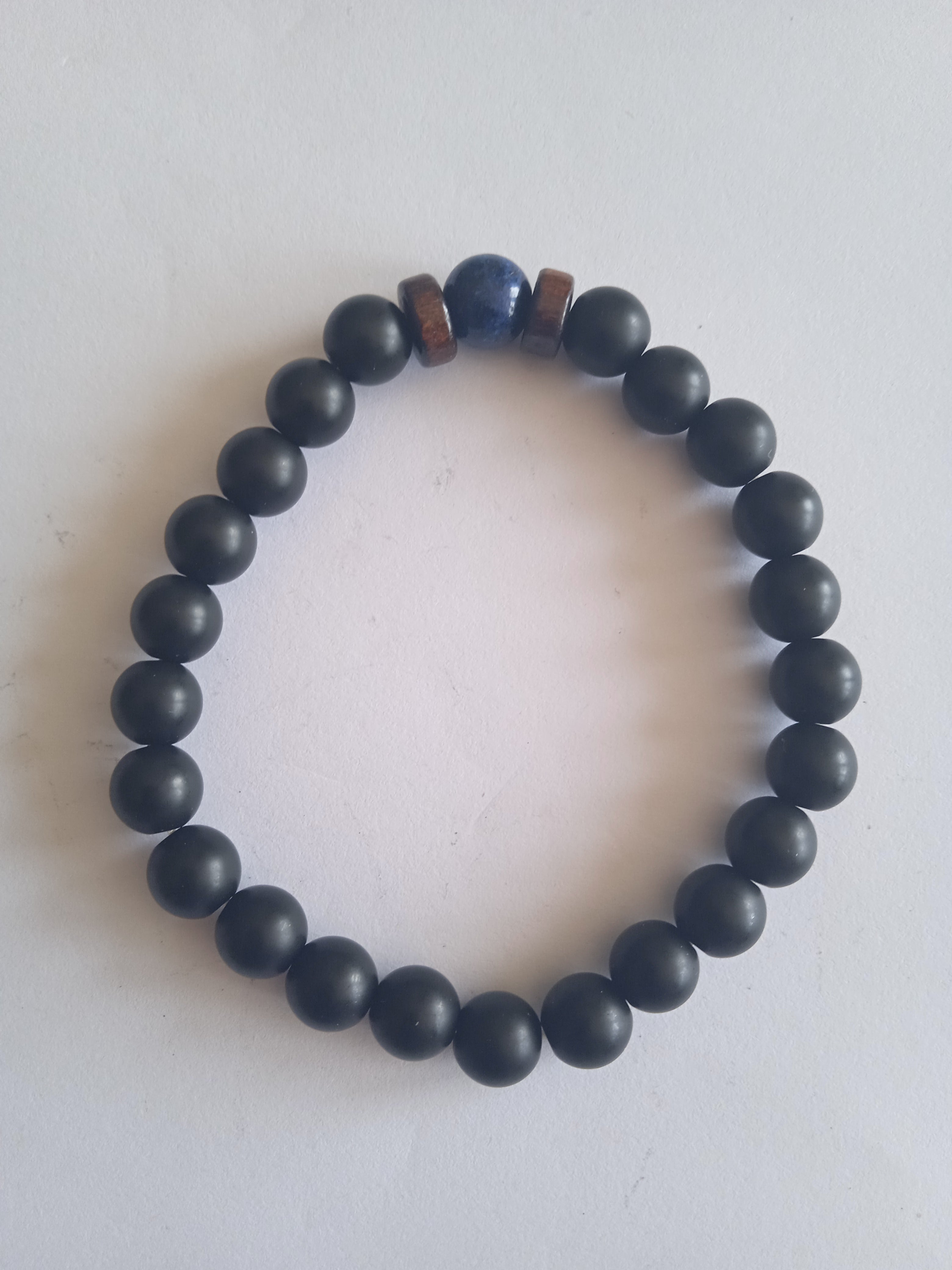 bracelet femme en bois noir