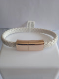 bracelet homme mini micro "usb" blanc