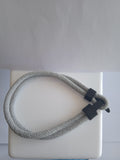 bracelet mixte cordon beige noir