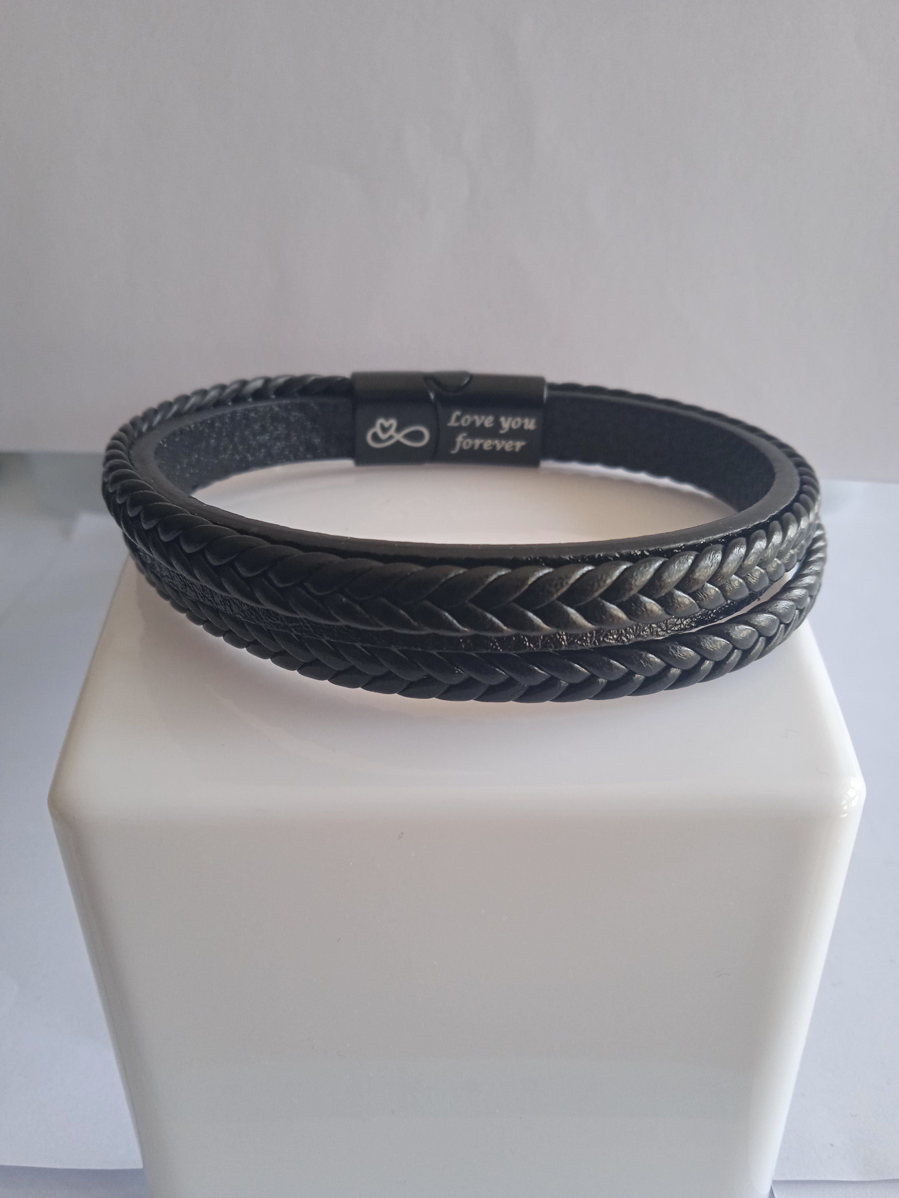 bracelet mixte "21-22cm noir