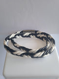 Bracelet Mixte Noir et Blanc Acier Inoxydable