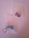 boucle d'oreille femme violet acier aux choix