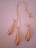 l'ensemble chaine boucle d'oreille pendentif or doré femme chic