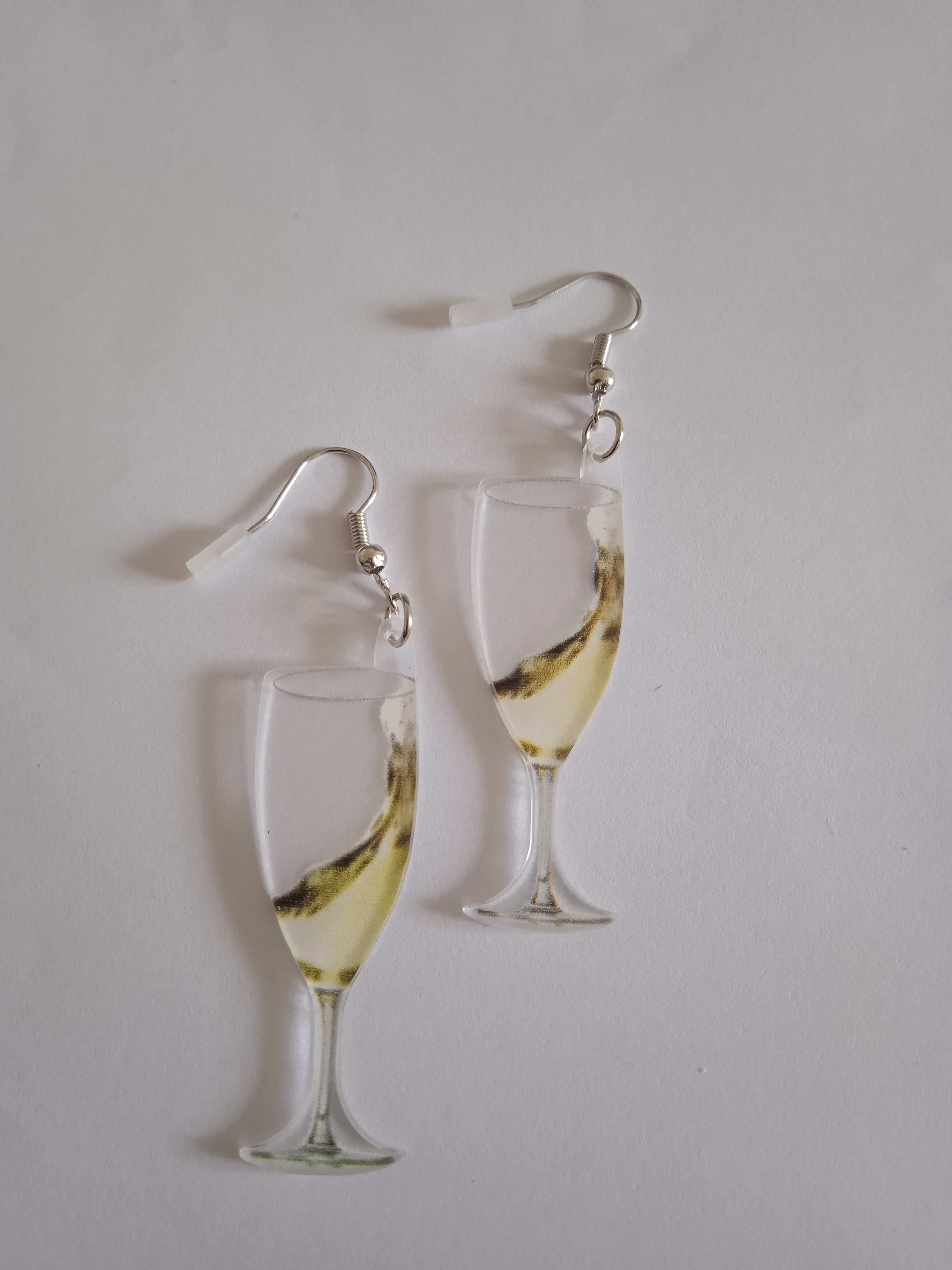 boucle d'oreille femme verre de champagne