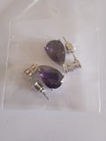 boucle d'oreille femme violet