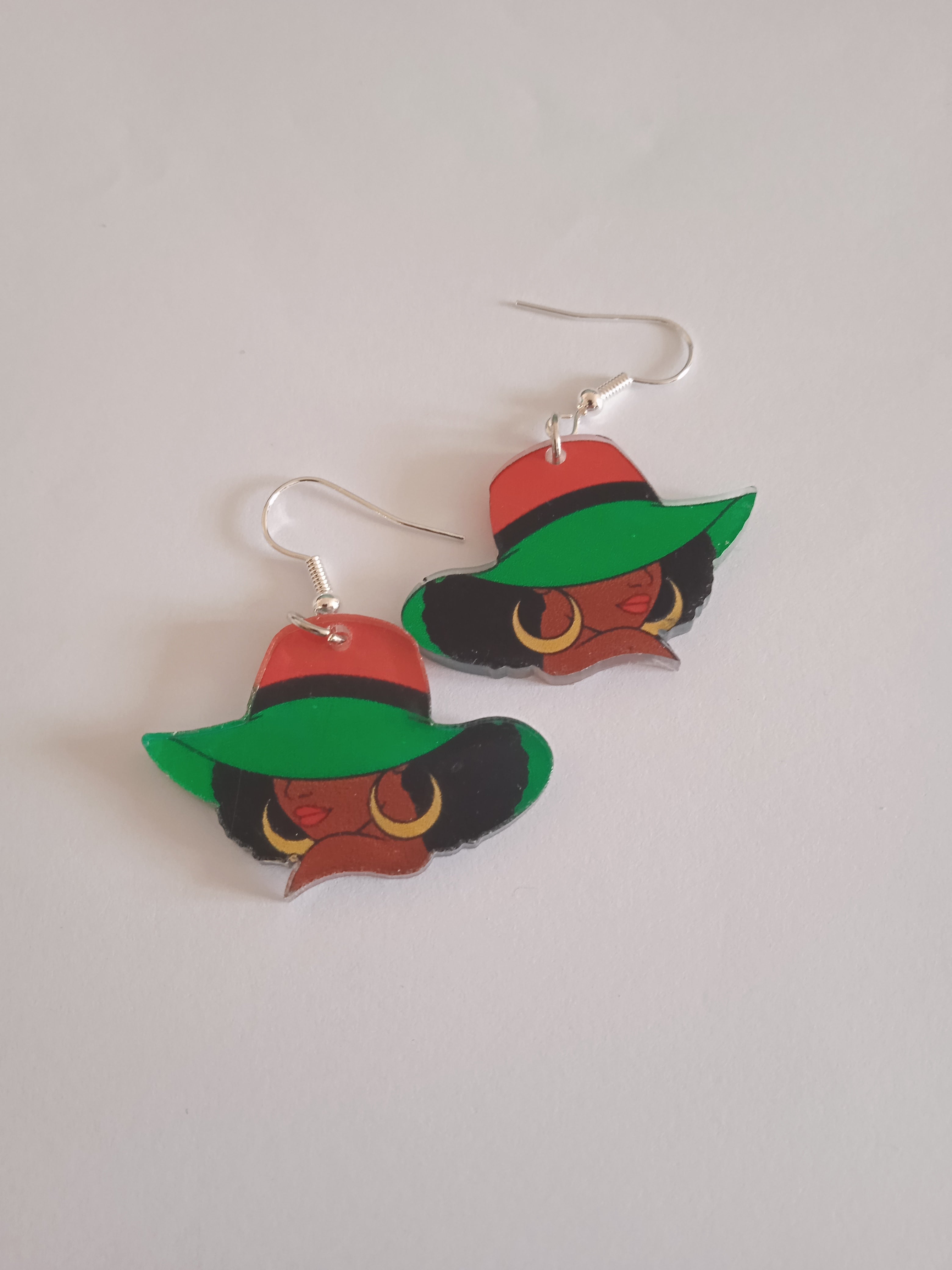 Boucle d'Oreille Femme Style Jamaïcain Acier