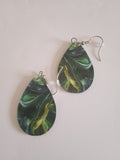Boucle d'Oreille Femme Melon Vert Acier