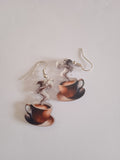 Boucle d'Oreille Femme Tasse Café Acier