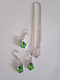 Ensemble Bijoux Femme Pierre Verte Acier