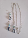 Ensemble Bijoux Femme Pierre Bleu Clair Acier