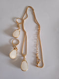 Ensemble Bijoux Femme Pierre Blanche Or Acier