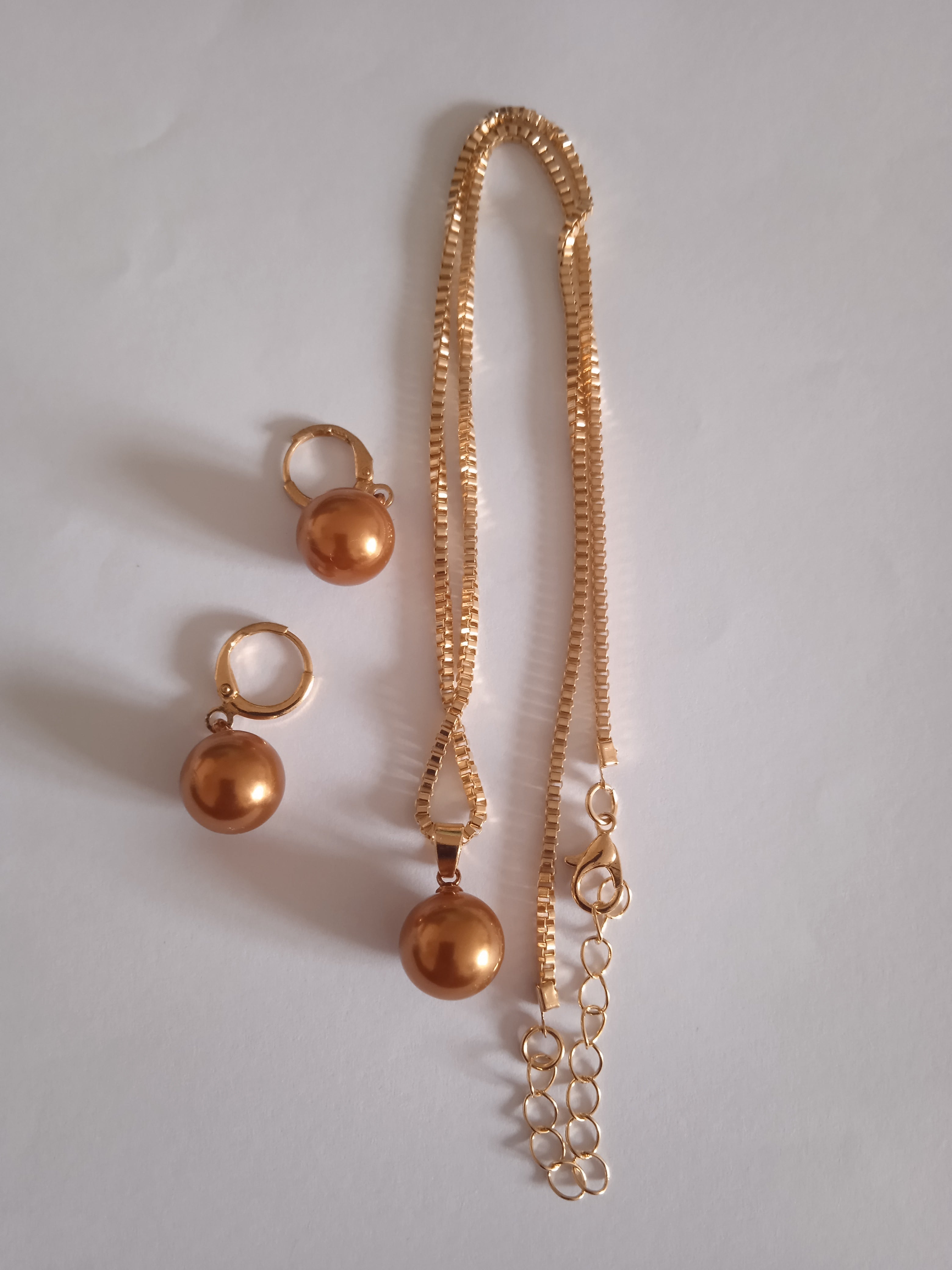 Ensemble Bijoux Femme Pierre Or Doré Acier