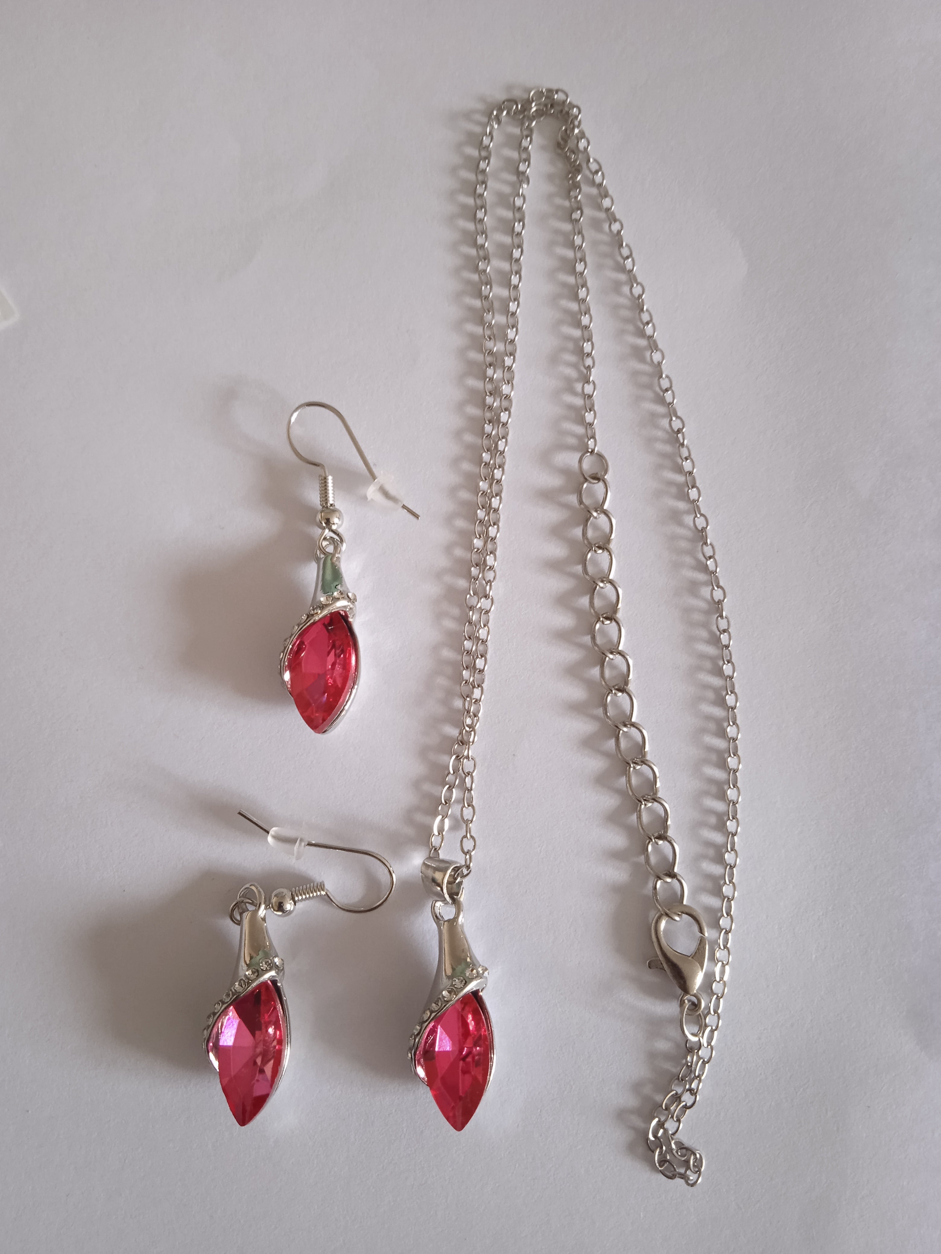 Ensemble Bijoux Femme Pierre Rose Acier