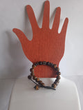 bracelet mixte œil de tigre noir ajustable
