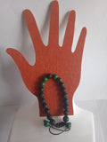 bracelet mixte ajustable vert turquoise noir en bois