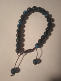 Bracelet Mixte Ajustable Bleu Noir Turquoise