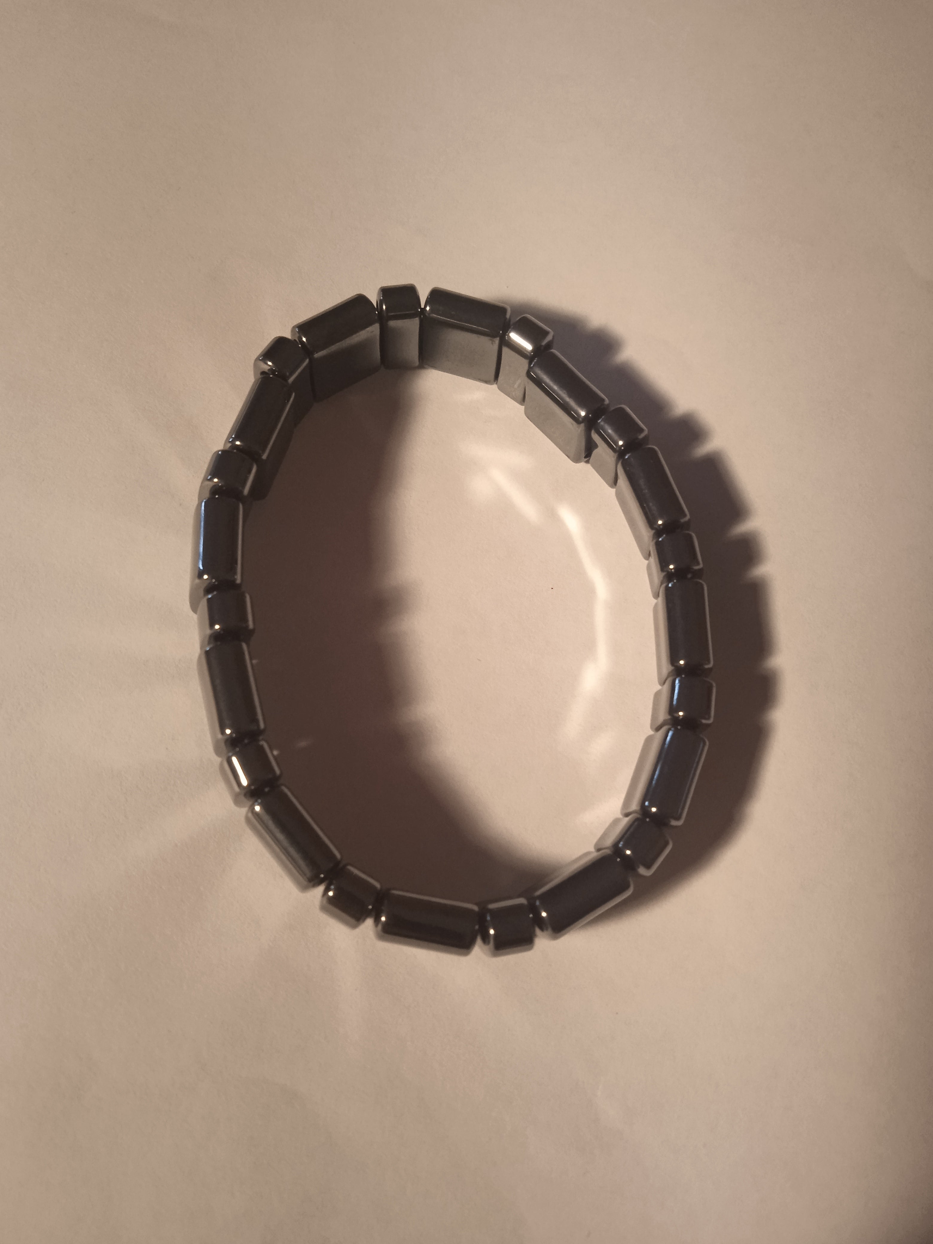 Bracelet Mixte Élégant Hématite Pierre Naturelle