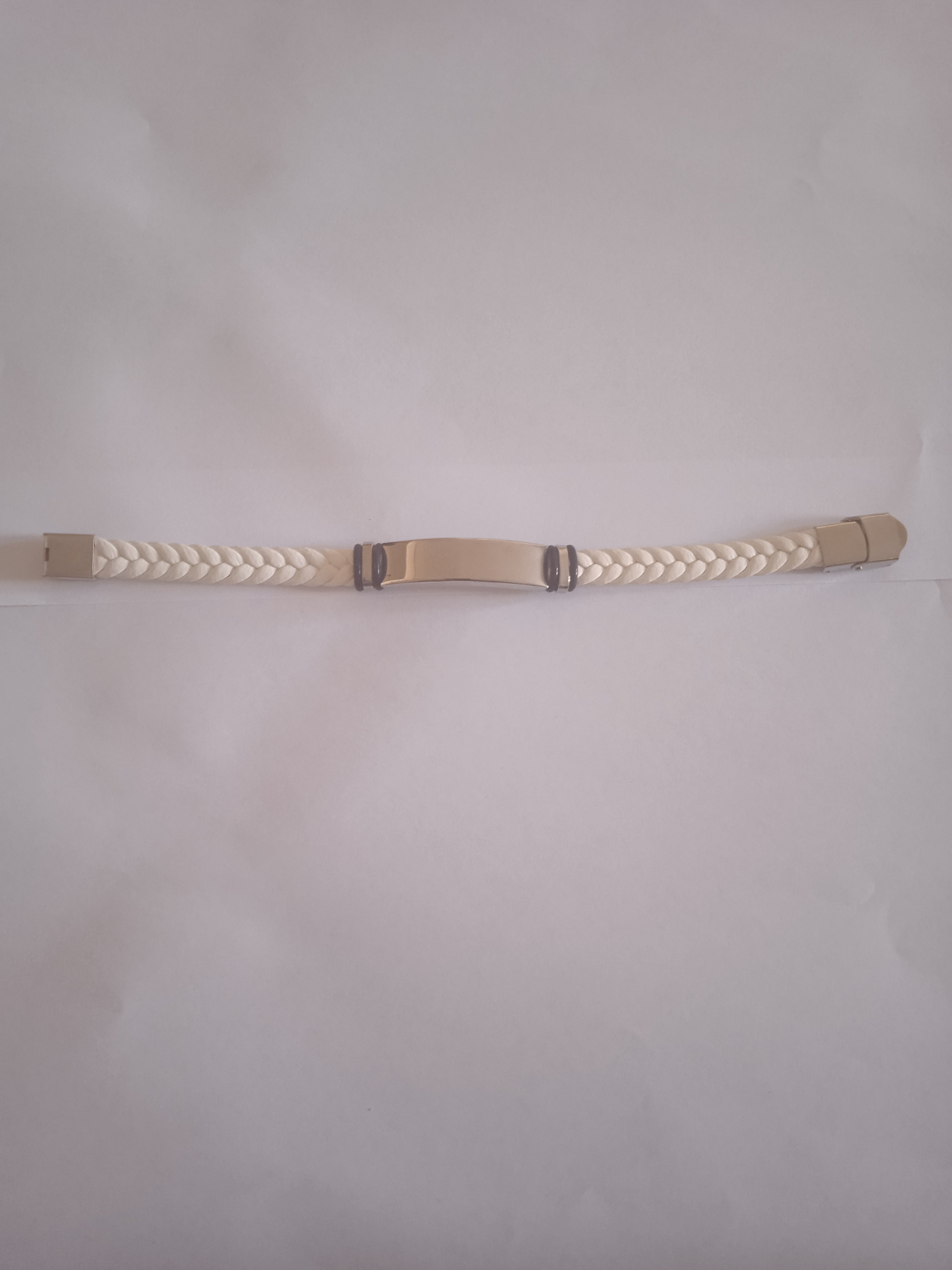 bracelet homme tressé blanc