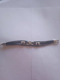 bracelet homme forme 8 acier hématite noir