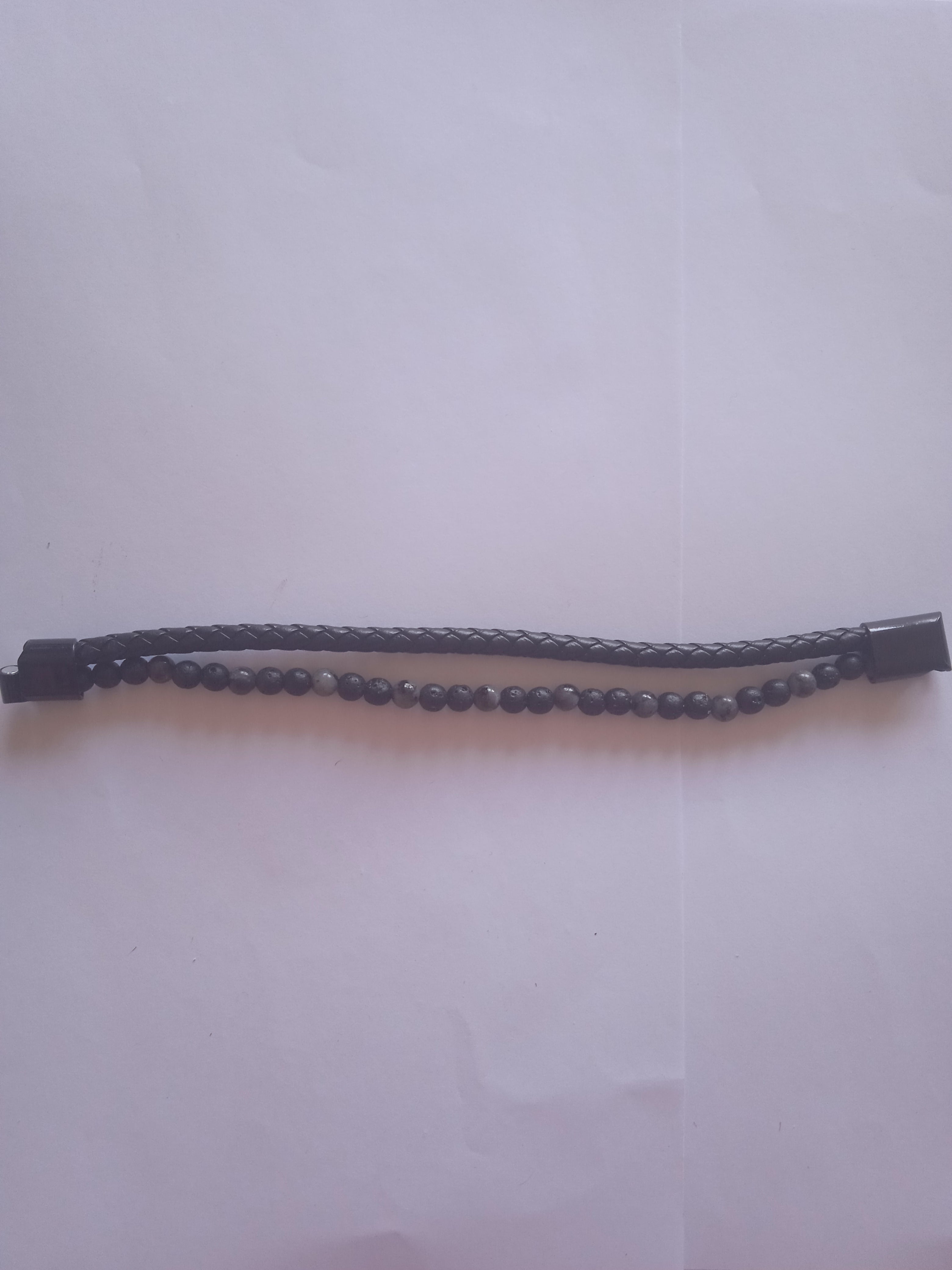 bracelet homme noir œil de dragon