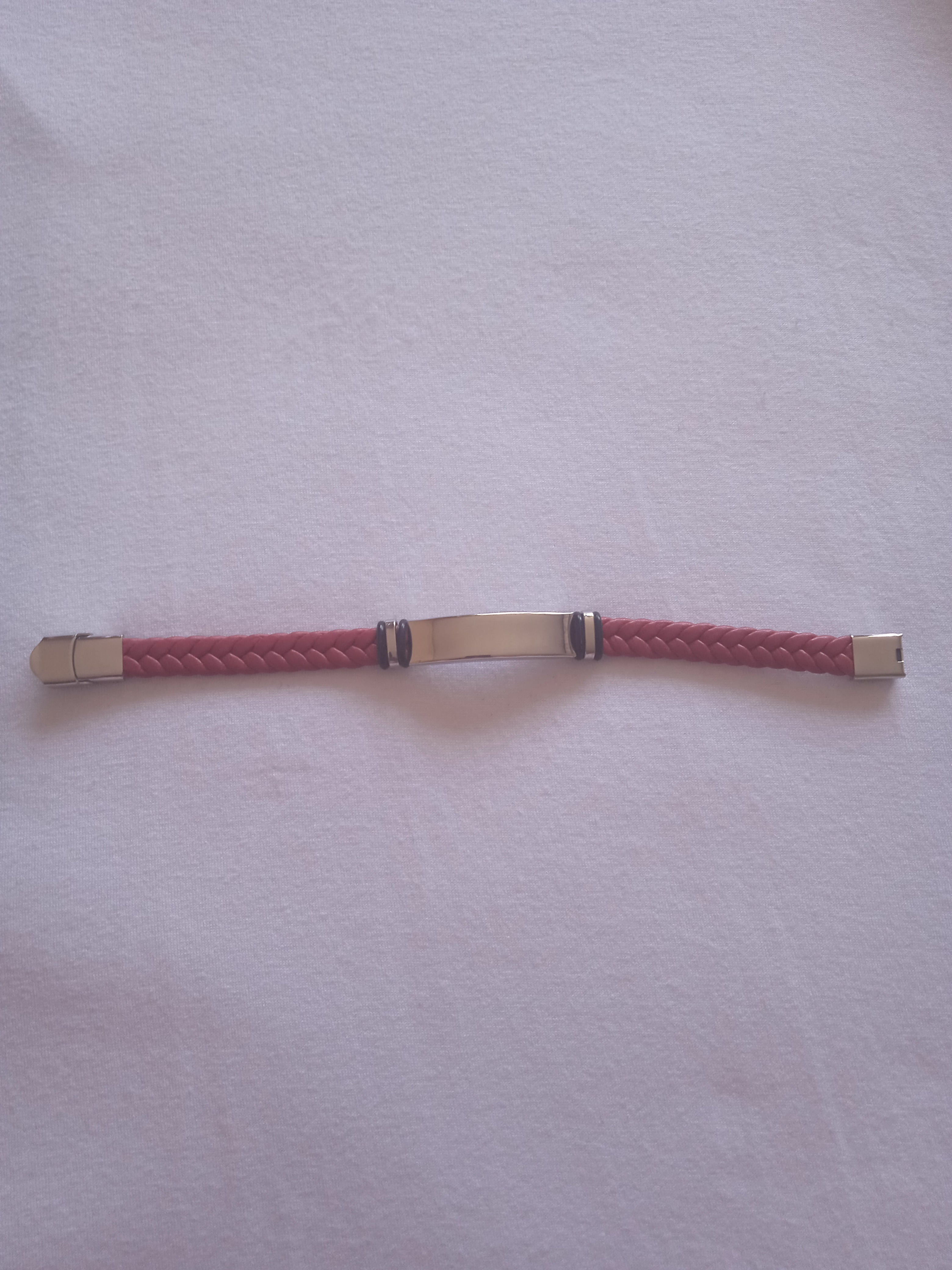 bracelet homme rouge tressé acier noir