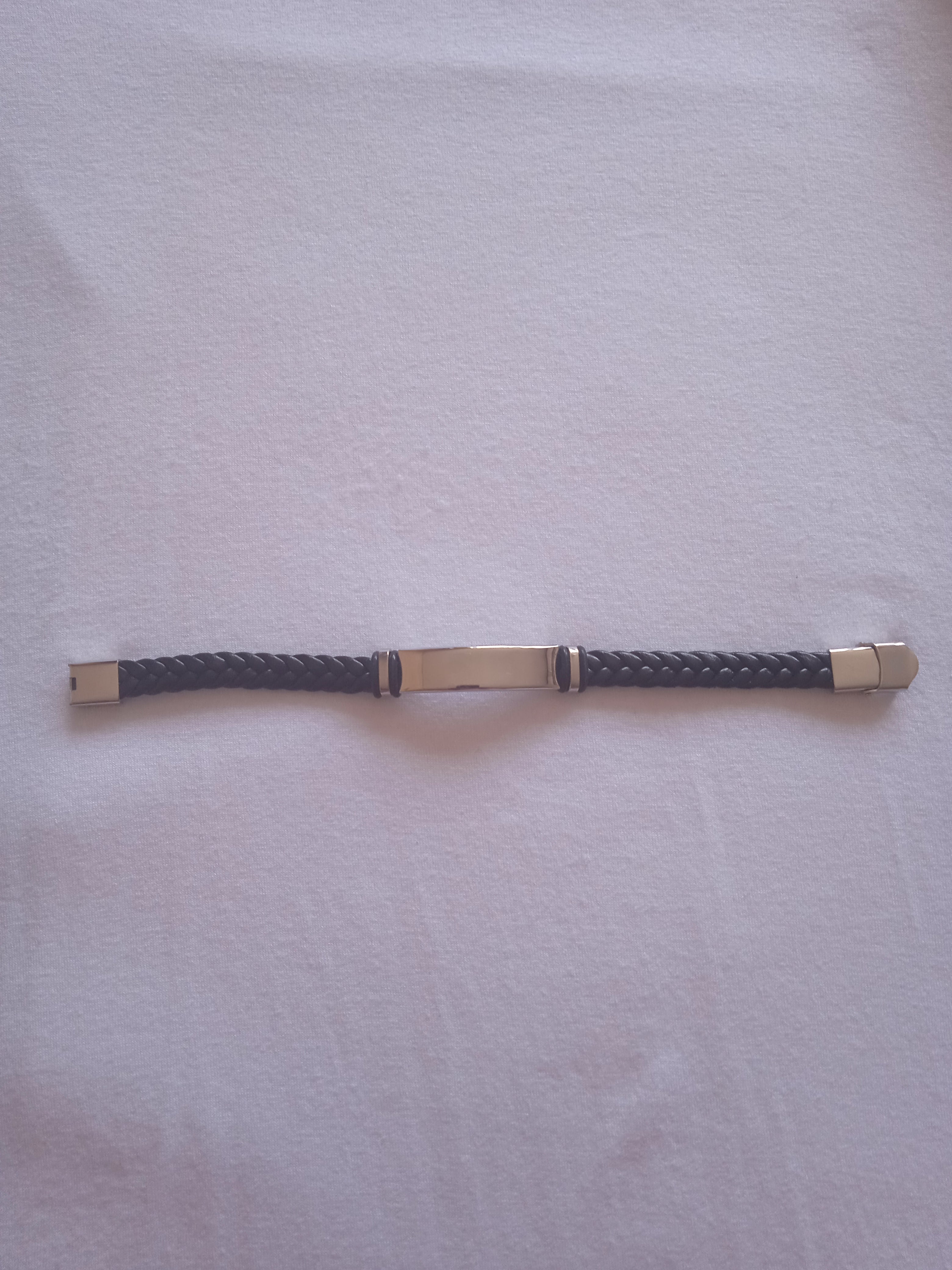 bracelet homme noir acier