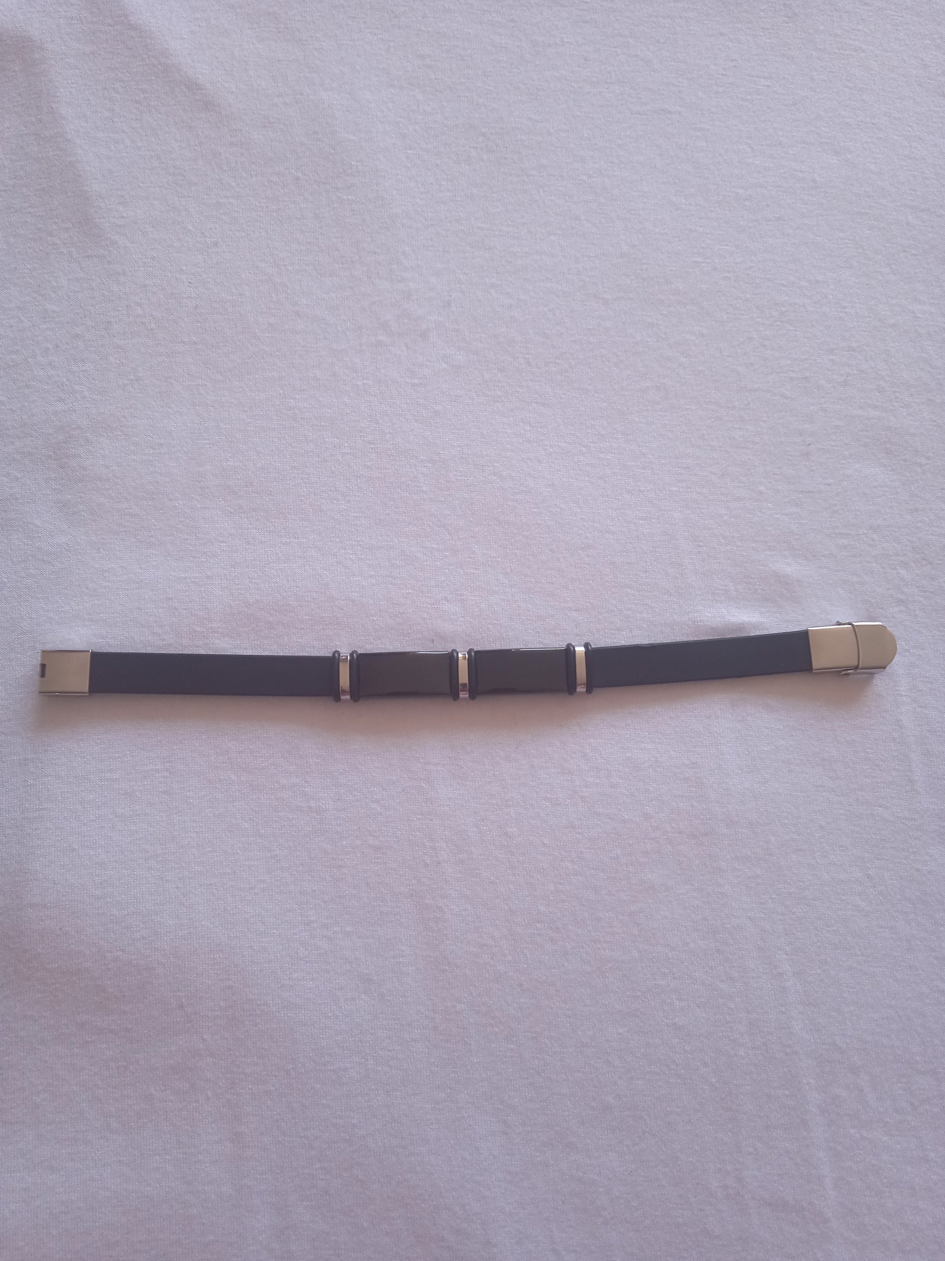 bracelet homme triple acier noir