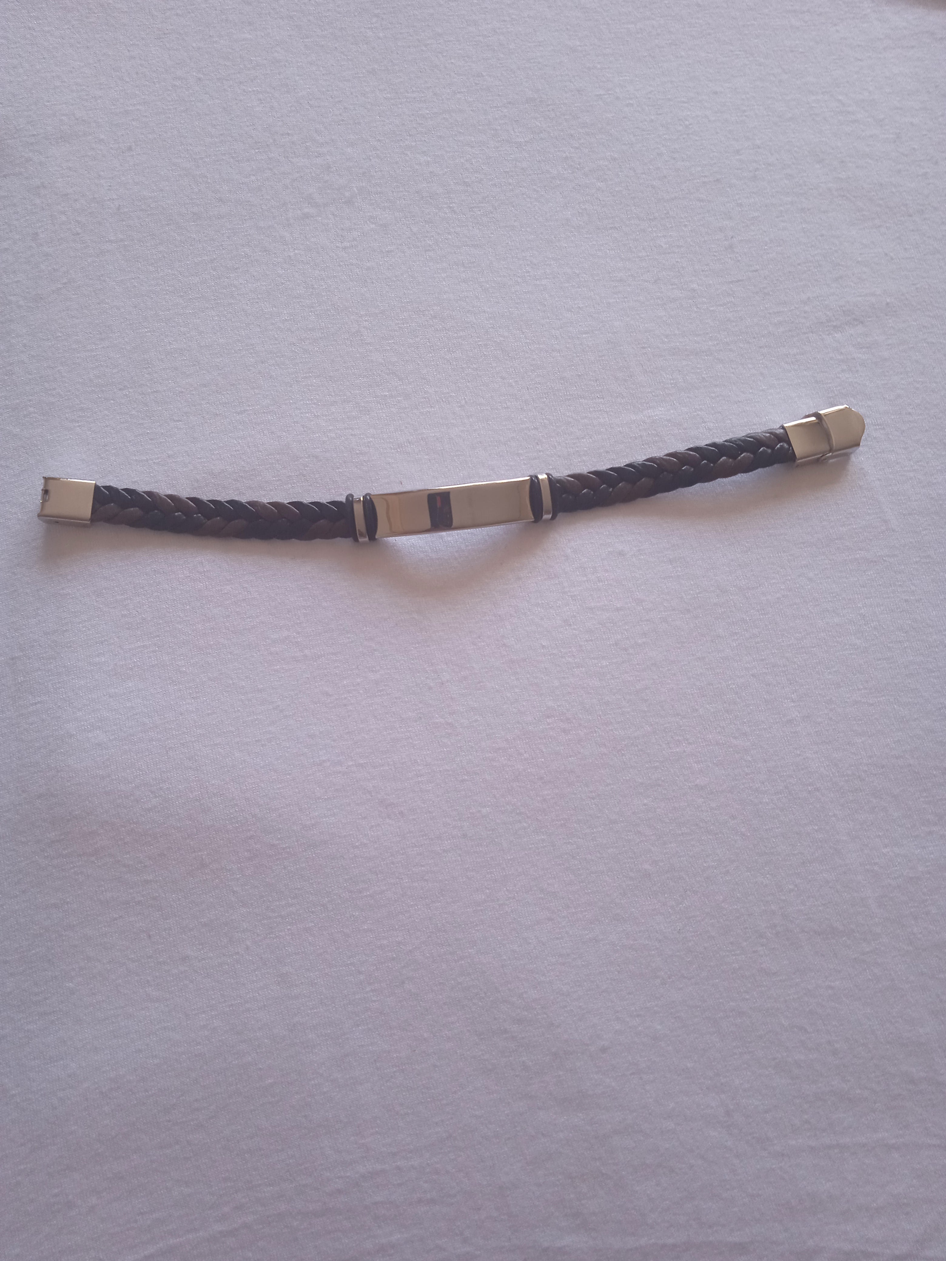 bracelet homme bleu noir acier