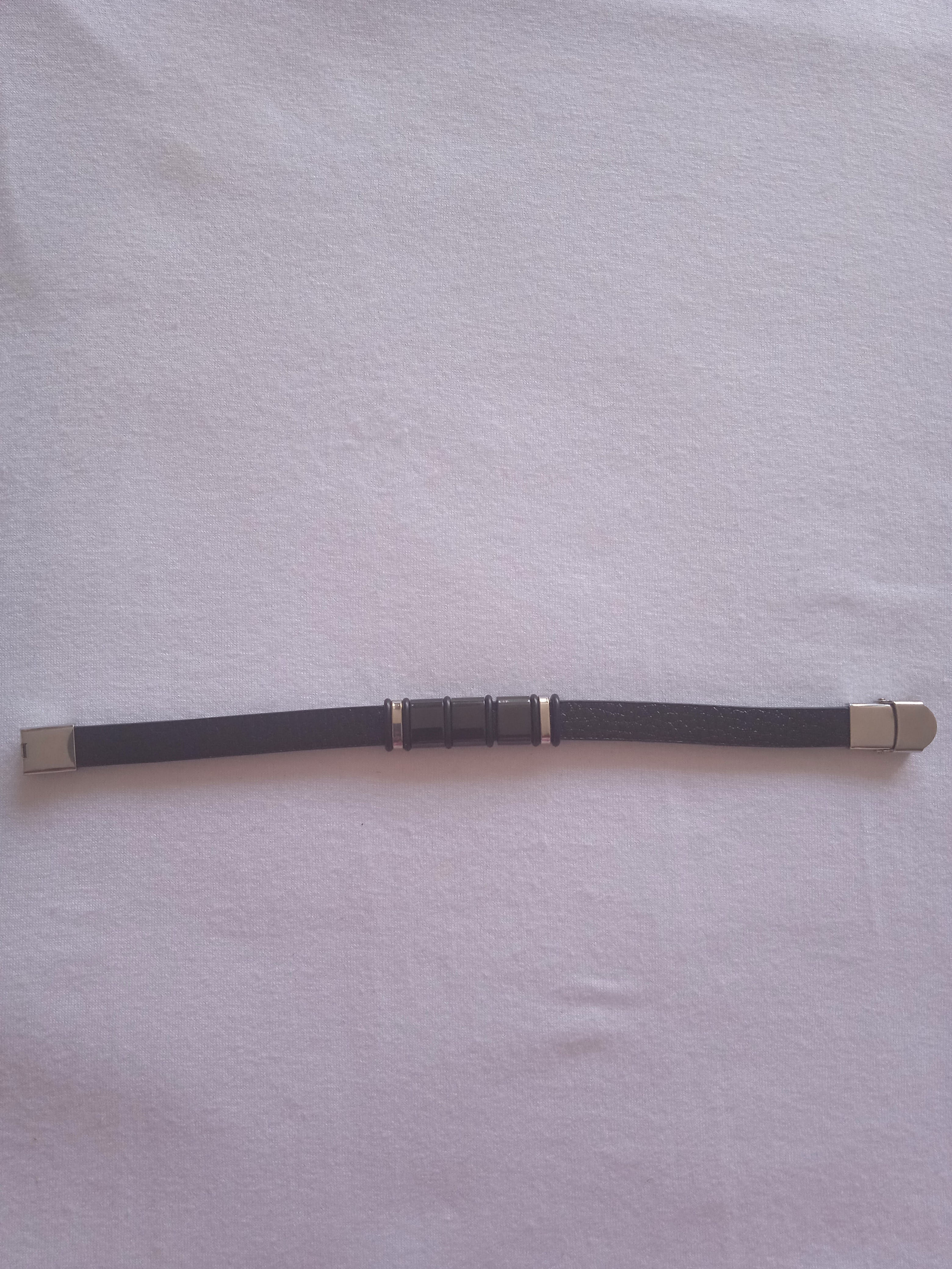 bracelet homme triple noir acier