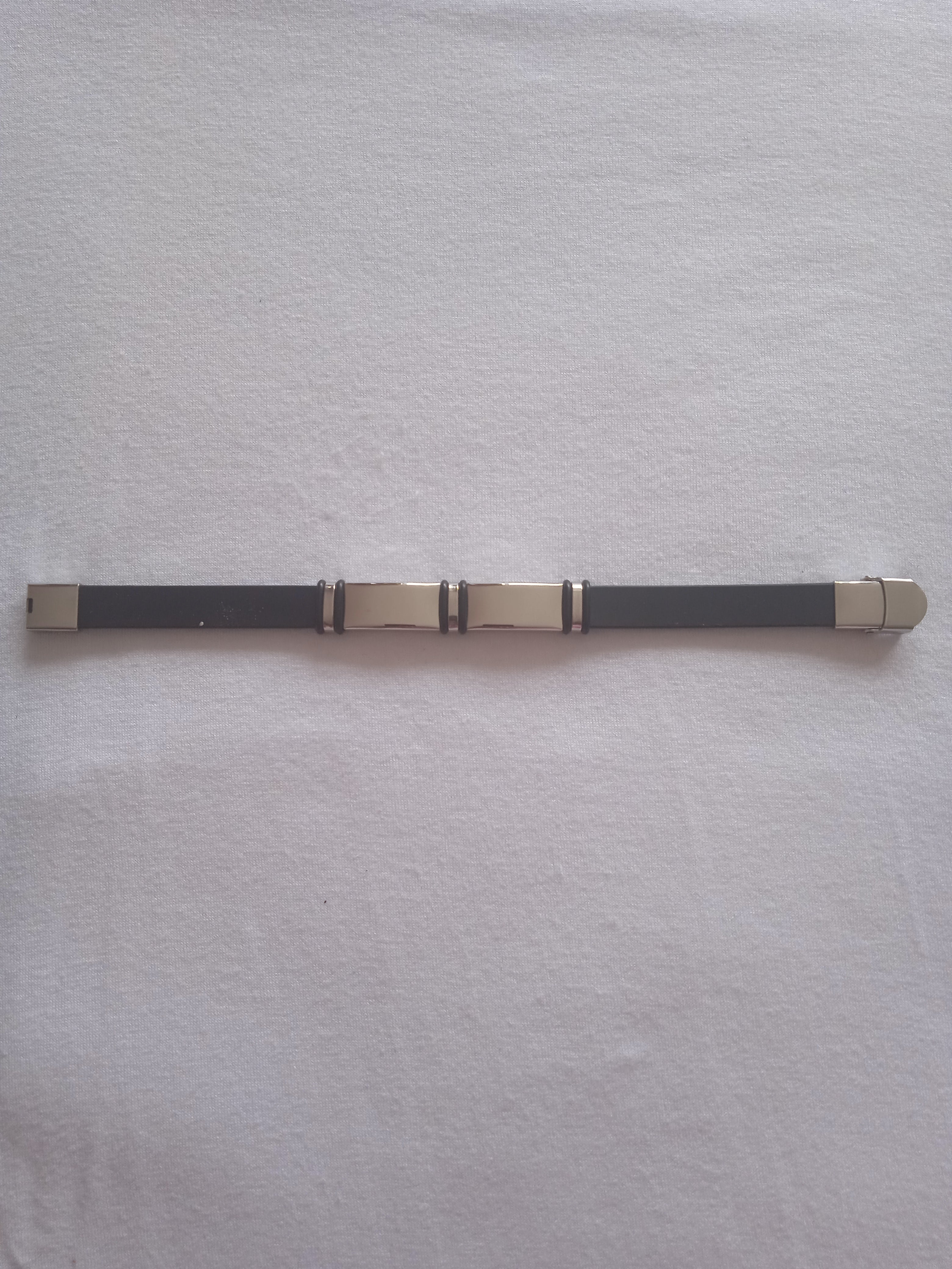 bracelet homme triple acier noir