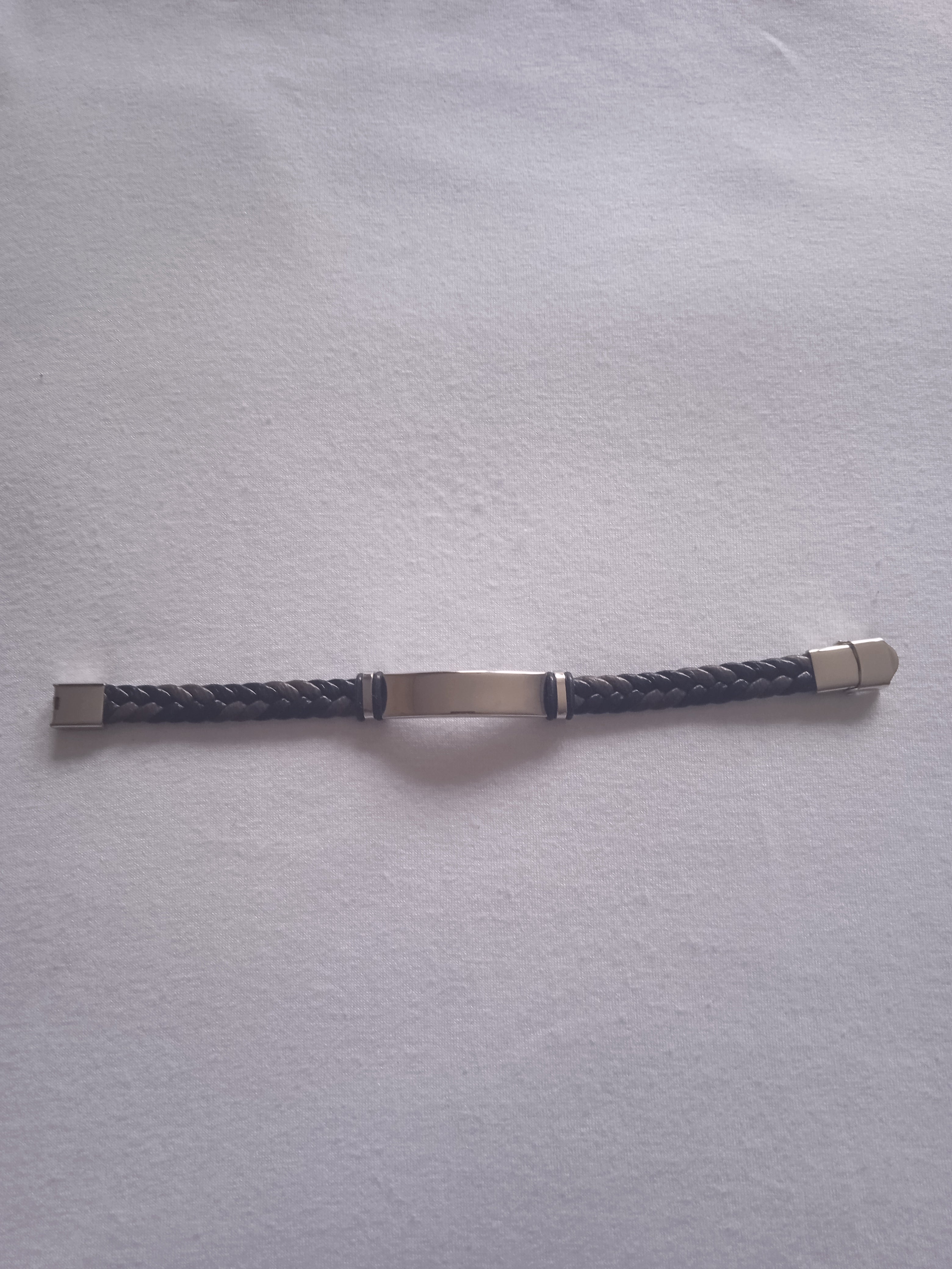 bracelet homme marron noir acier