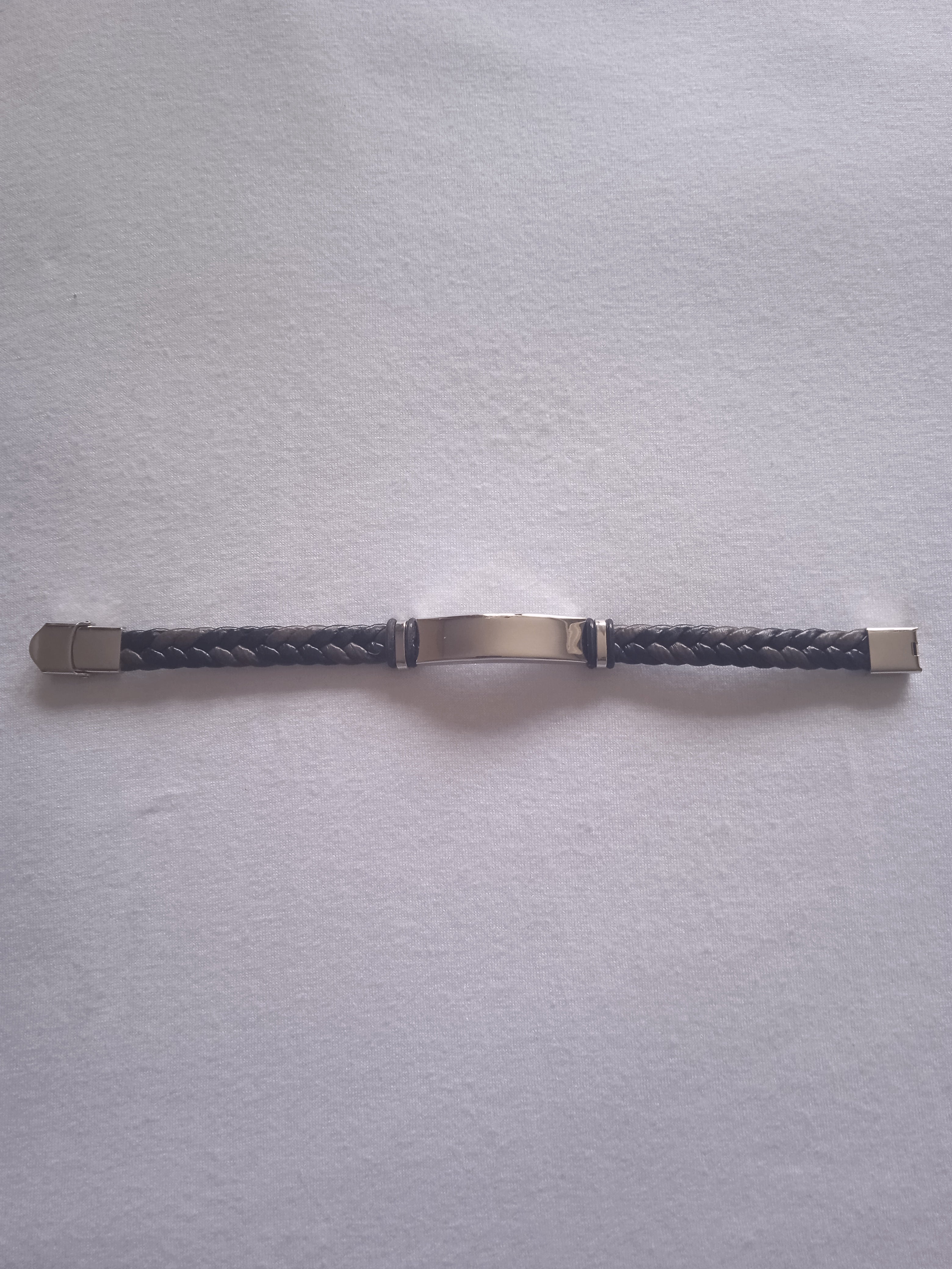 bracelet homme tressé cuir marron bleu