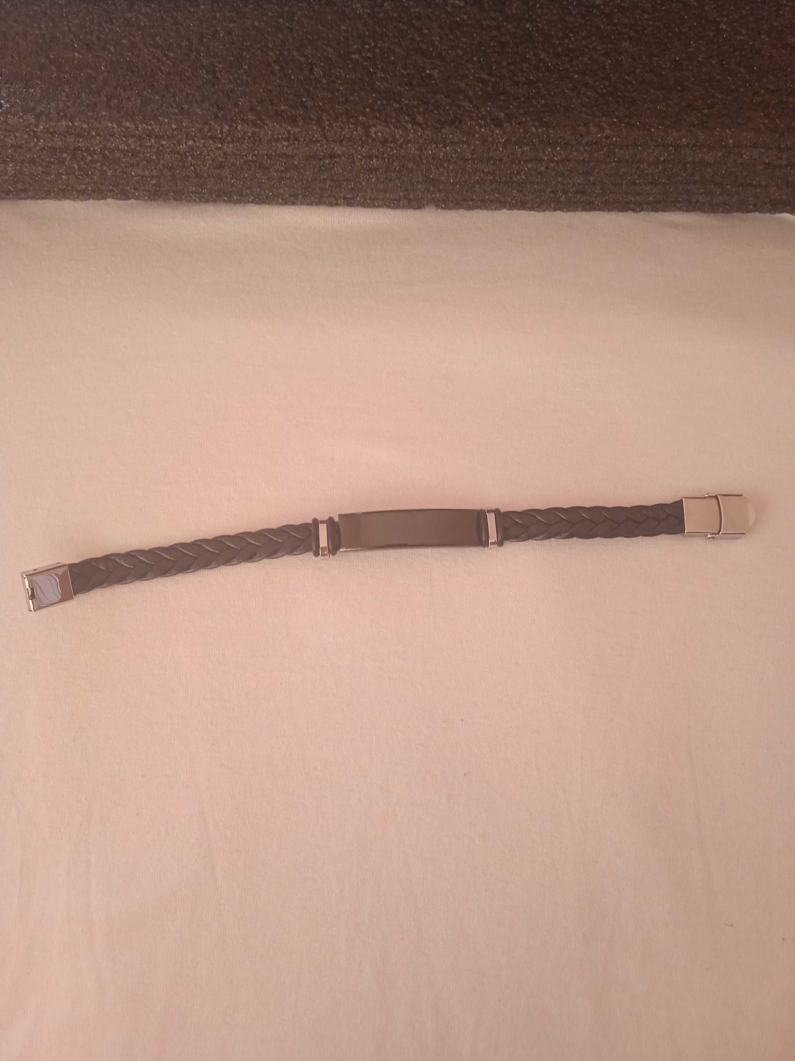 bracelet homme noir acier tressé