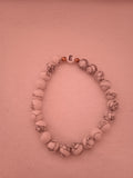 bracelet mixe initial "E" œil de dragon blanc rayer