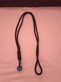 collier femme cordon noir bleu noir