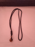 collier femme cordon noir marron