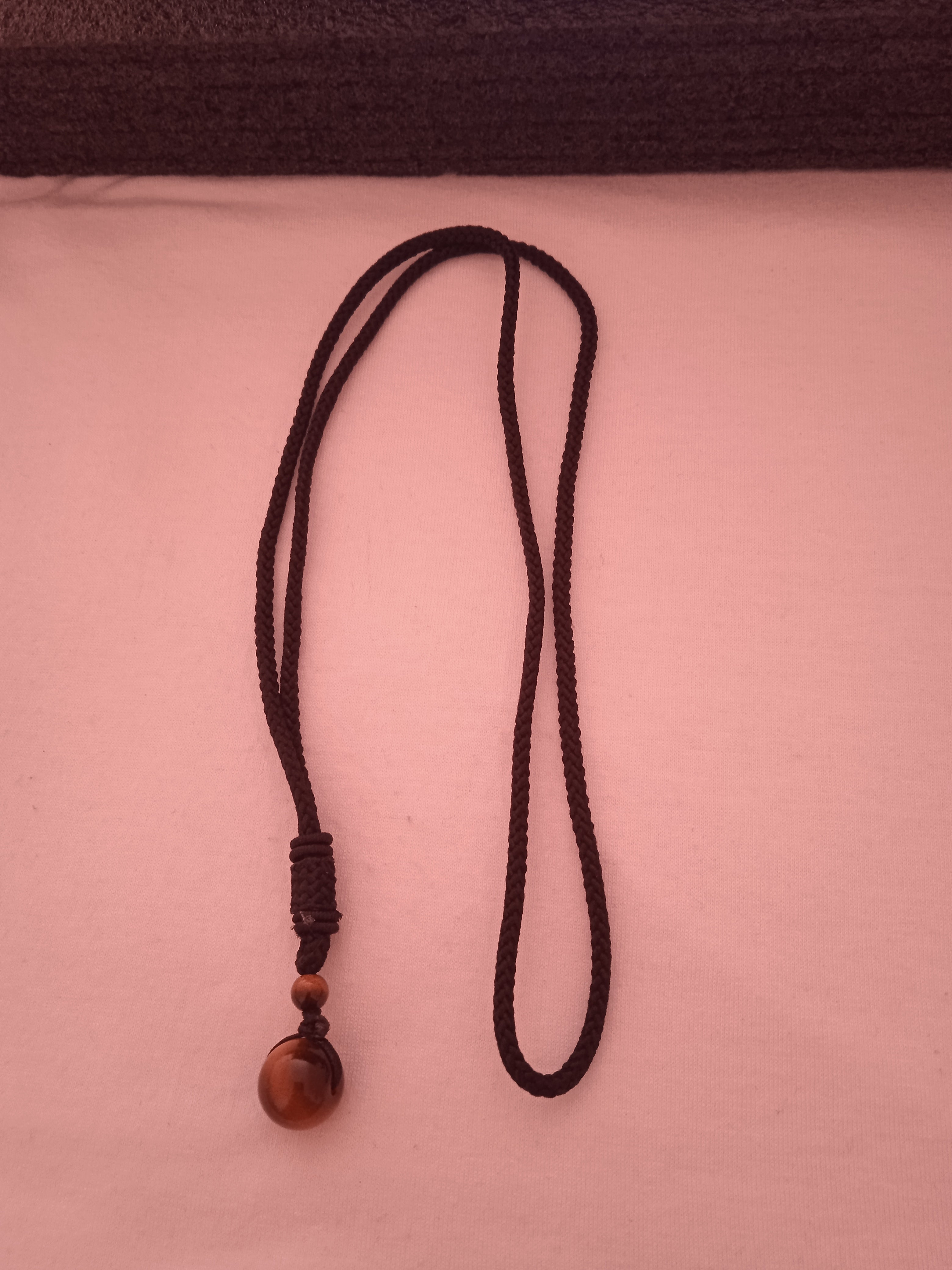 collier femme cordon noir marron