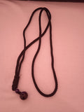 collier femme cordon noir violet