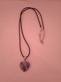 collier femme cordon acier bleu marbre noir