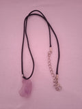 collier femme cordon noir pierre vilet