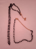 l'ensemble chaine bracelet femme noir simple élégant