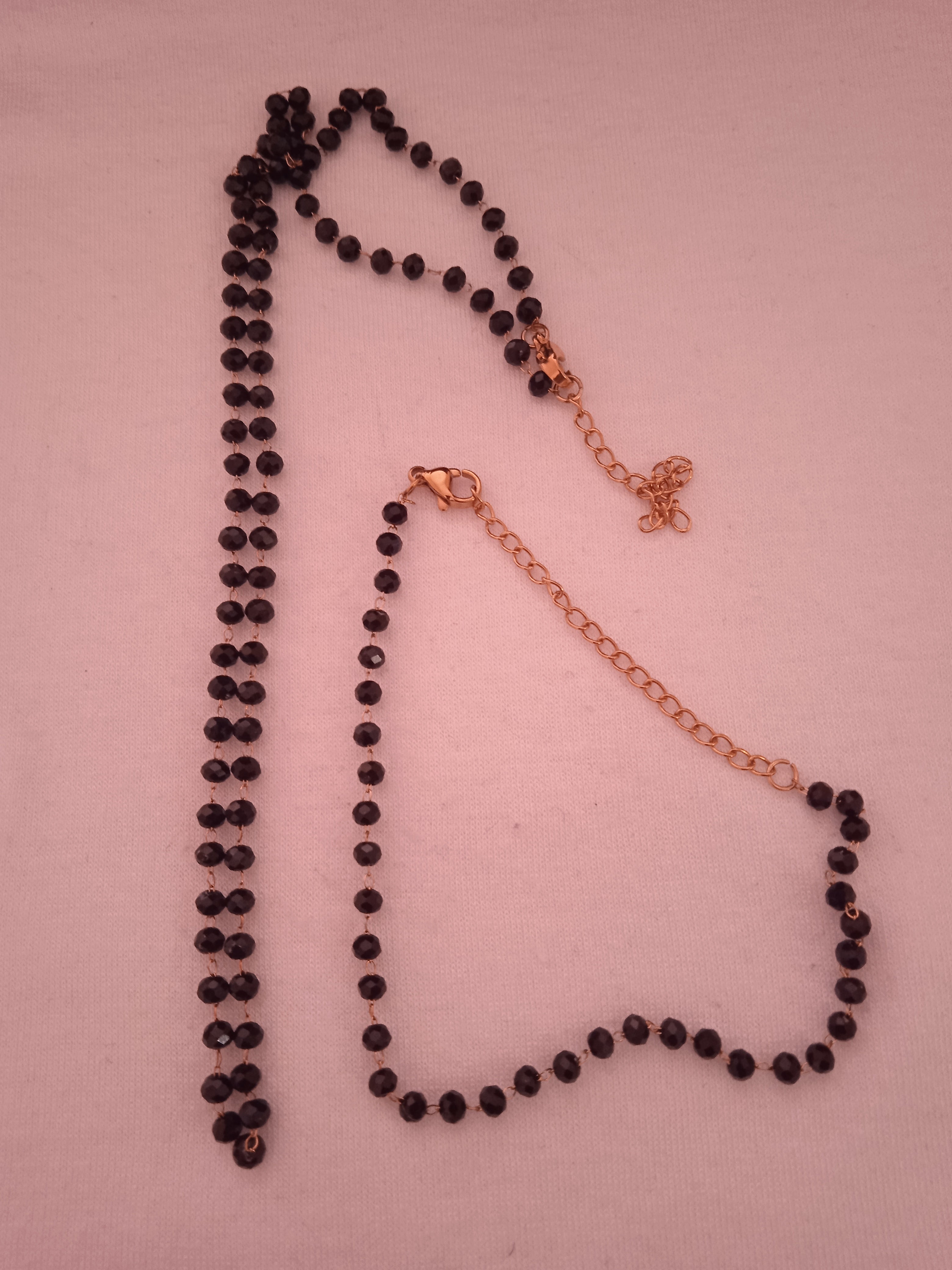 l'ensemble chaine bracelet femme noir simple élégant