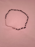 bracelet femme simple noir acier