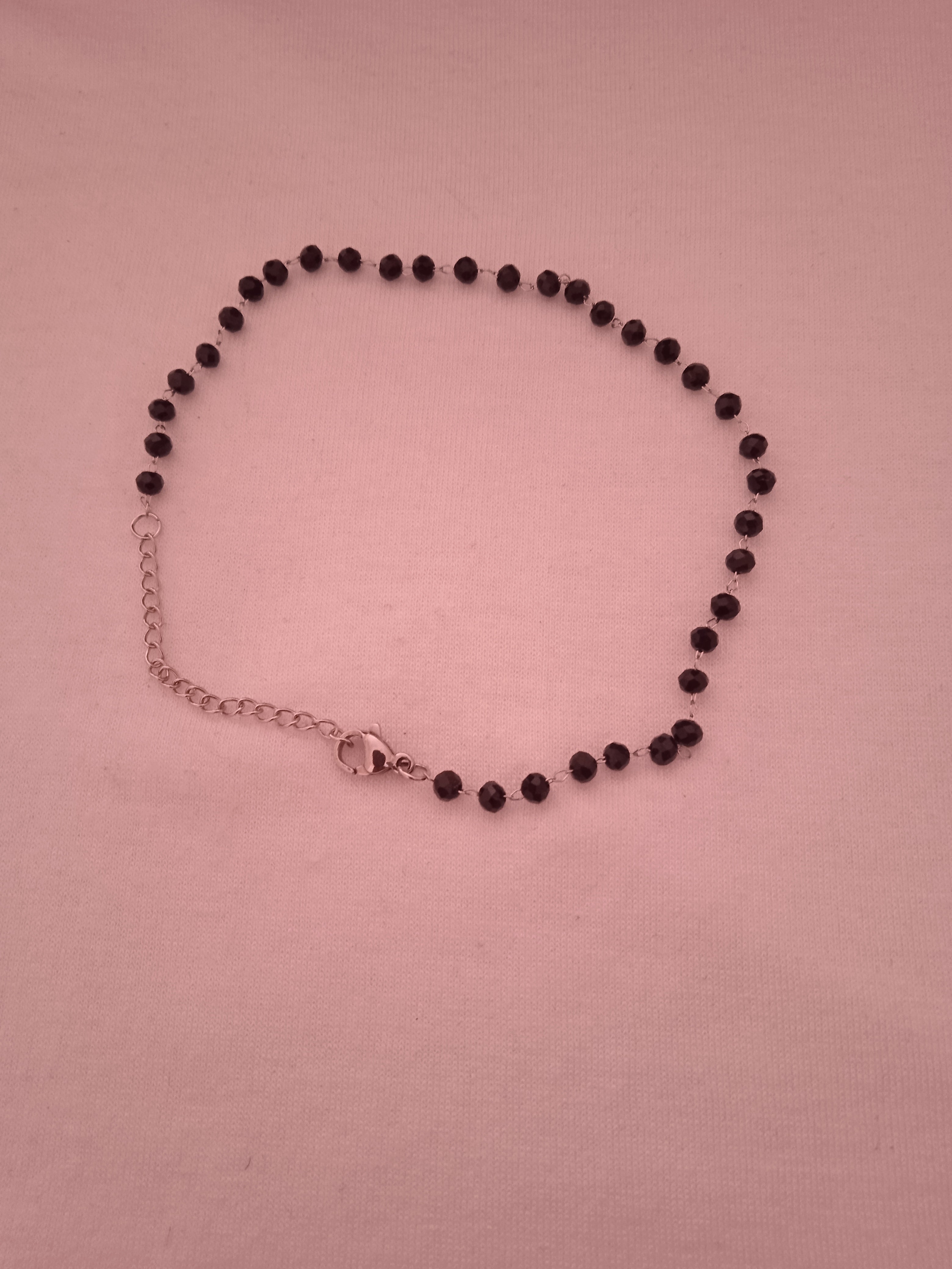 bracelet femme simple noir acier