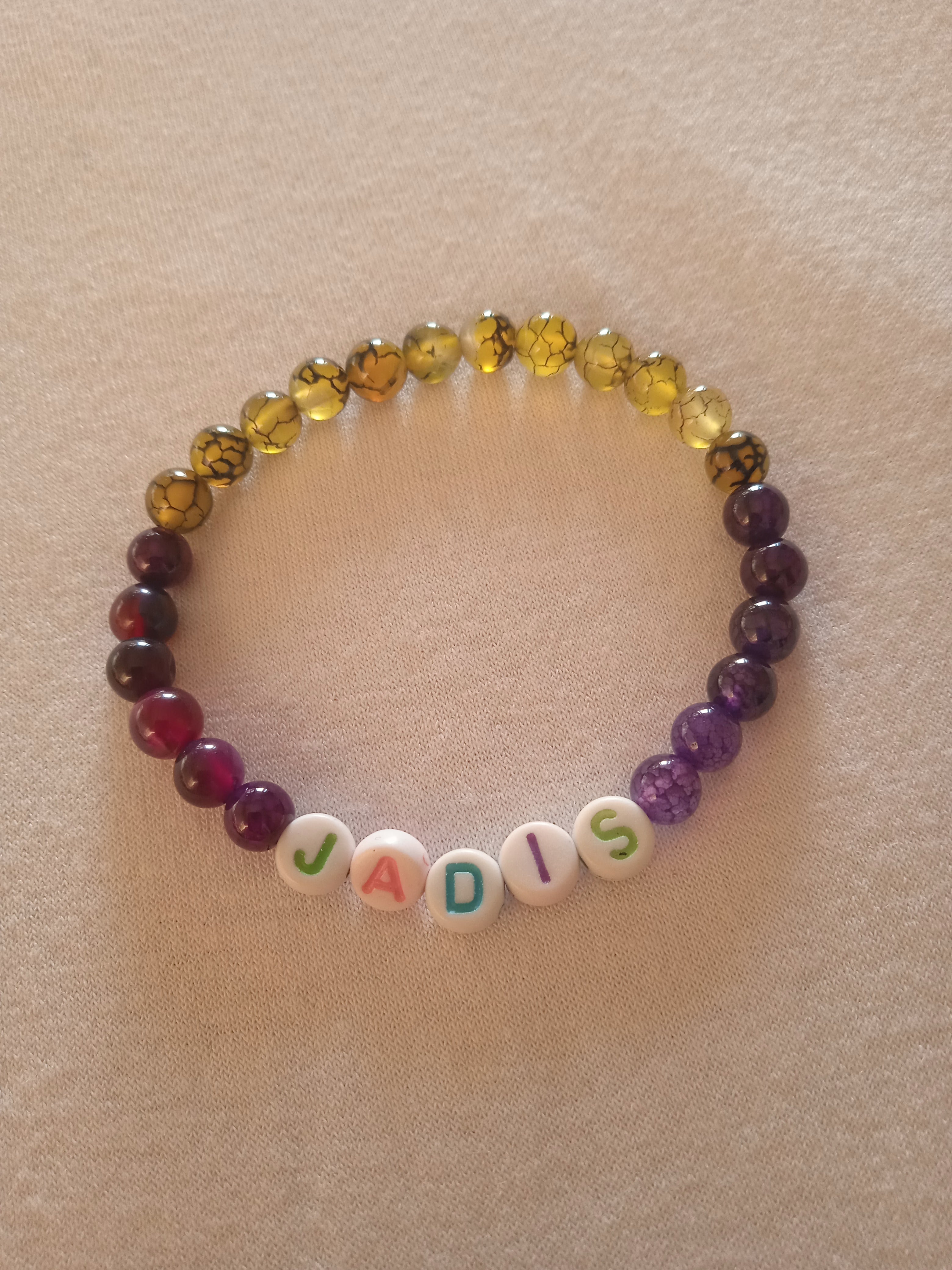 bracelet message "jadis" fait main