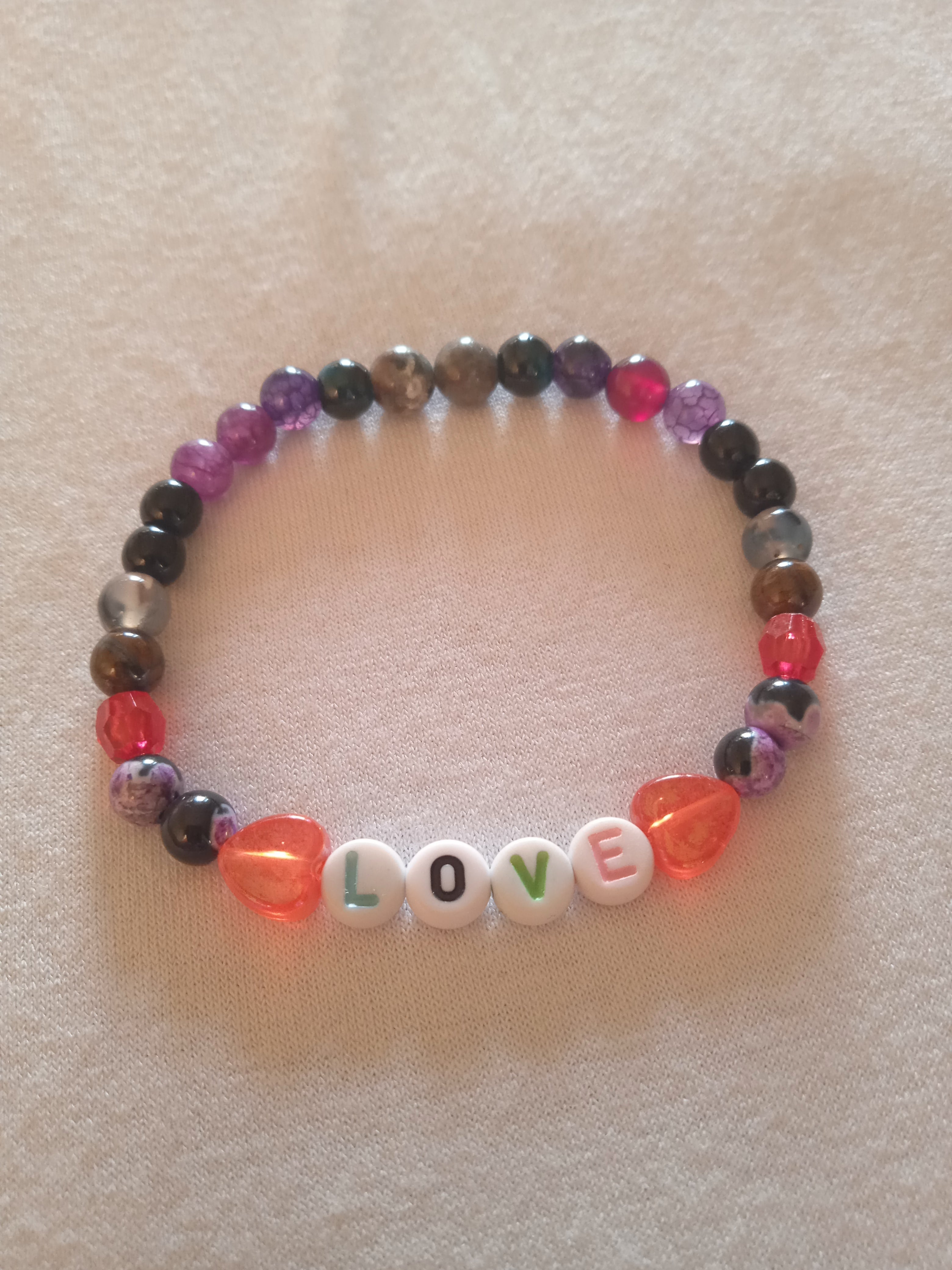 bracelet message "love" fait main