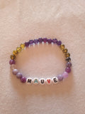 bracelet fait main message "Mauve"